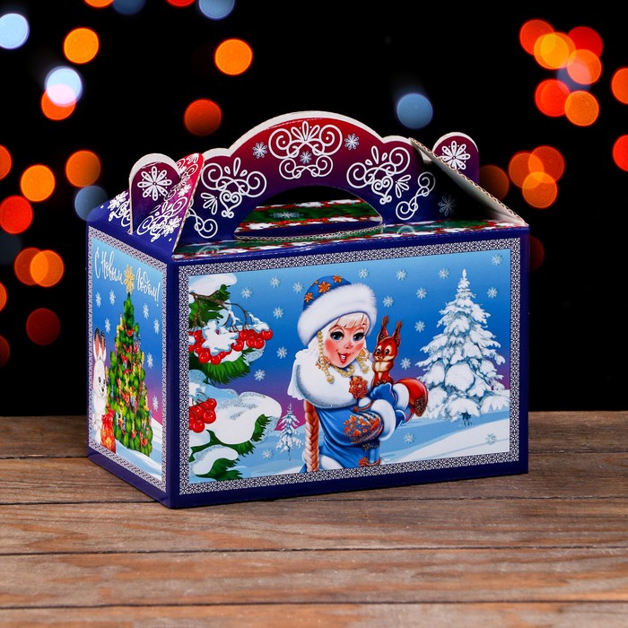 Подарочная коробка "Дед Мороз и Снегурочка" 20 x 12 x 19 см - Фото 1