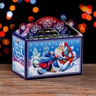Подарочная коробка "Дед Мороз и Снегурочка" 20 x 12 x 19 см - Фото 2