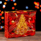 Подарочная коробка "Праздничный Шелк"в красном 29 х 9 х 25 см - фото 10833567