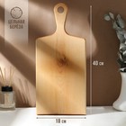 Доска разделочная с ручкой Adelica, 40×19×2.2 см, покрыта маслом, цельная берёза - Фото 1