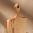 Доска разделочная деревянная с ручкой Adelica, 28×15×2.2 см, покрыта маслом, цельная берёза - Фото 2