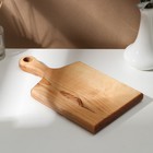 Доска разделочная деревянная с ручкой Adelica, 28×15×2.2 см, покрыта маслом, цельная берёза - Фото 3