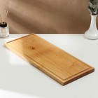 Доска разделочная деревянная с кровостоком Adelica, 50×20×2 см, покрыта маслом, цельная берёза - Фото 4
