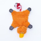 Игрушка текстильная "Косматая утка" , 32 х 19 см, оранжевая - фото 7090579