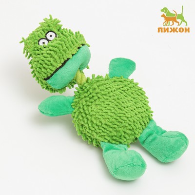 Игрушка текстильная «Косматый дино» , 32×19 см, зелёная