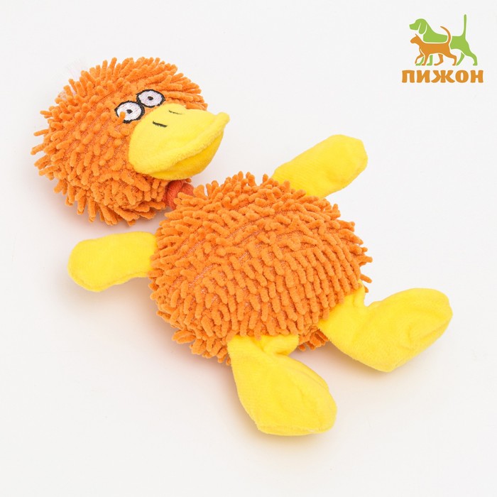 Игрушка текстильная «Косматый утёнок», 32×19 см, коричневая - Фото 1
