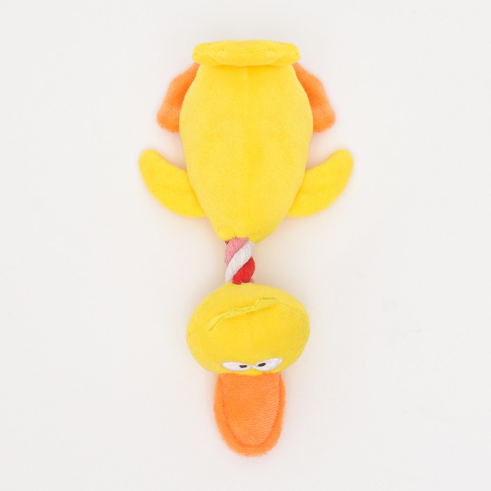 Игрушка текстильная "Утёнок" , 19 х 11,5 см, жёлтая