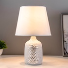 Настольная лампа RISALUX «Ананас», Е14, 40 Вт, серый/серебро, 20×20×32 см - Фото 5