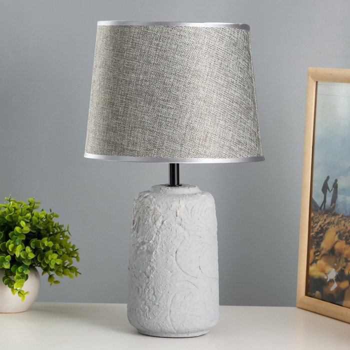 Настольная лампа «Рамина» Е14 40 Вт серый 22.5×22.5×37 см RISALUX - Фото 1