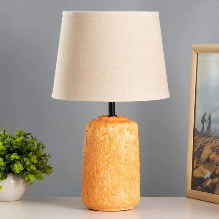 Настольная лампа «Рамина» Е14 40 Вт оранжевый 22.5×22.5×37 см RISALUX - Фото 1