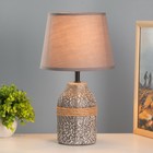 Настольная лампа "Агапия" Е14 40Вт серый 20х20х35см RISALUX - Фото 2