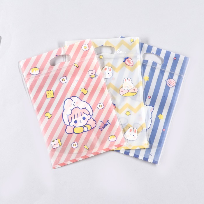 Пакет подарочный Zip-lock, «Корейский стиль», 15.5×22+3.5 см МИКС - Фото 1