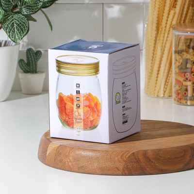 Банка для сыпучих продуктов, 914 мл, d=10 см, h=14 см, стекло