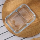 Контейнер стеклянный с разделителем и пластиковой крышкой, 1 л - фото 22745688