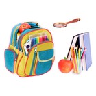 Набор украшений на скотче "Школа" школьные принадлежности, глиттер, 9 шт. - фото 24986304