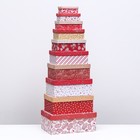 Набор подарочных новогодних коробок 10 в 1 «Исполнения желаний», 30×19×11.5 - 11×6×4 см - Фото 3