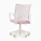 Кресло детское «Бюрократ» BUROKIDS 1 W - UNICORN, с подлокотниками, на колёсиках, обивка ткань, цвет розовый/белый - Фото 4