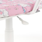 Кресло детское «Бюрократ» BUROKIDS 1 W - UNICORN, с подлокотниками, на колёсиках, обивка ткань, цвет розовый/белый - Фото 7