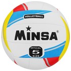 Мяч волейбольный MINSA, ПВХ, машинная сшивка, 18 панелей, р. 5 - фото 3788209