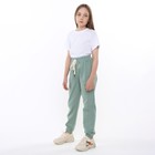 Брюки спортивные для девочек, цвет светло-зеленый, рост 152 см - фото 22554302