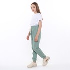 Брюки спортивные для девочек, цвет светло-зеленый, рост 152 см - фото 22554303