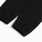 Брюки спортивные для девочек, цвет чёрный, рост 164 см - фото 22554348