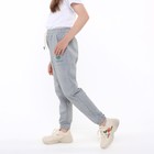 Брюки спортивные для девочек, цвет серый, рост 140 см - фото 22554352