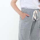 Брюки спортивные для девочек, цвет серый, рост 140 см - фото 22554353