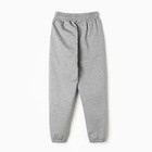 Брюки спортивные для девочек, цвет серый, рост 140 см - фото 22673655