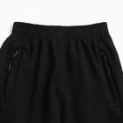 Брюки спортивные для мальчиков, цвет чёрный, рост 158 см - фото 25276805