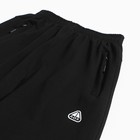 Брюки спортивные для мальчиков, цвет чёрный, рост 158 см - фото 25276806