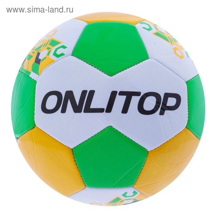Мяч футбольный Golden goal, 32 панели, PVC, 3 подслоя, машинная сшивка, размер 5 - Фото 1
