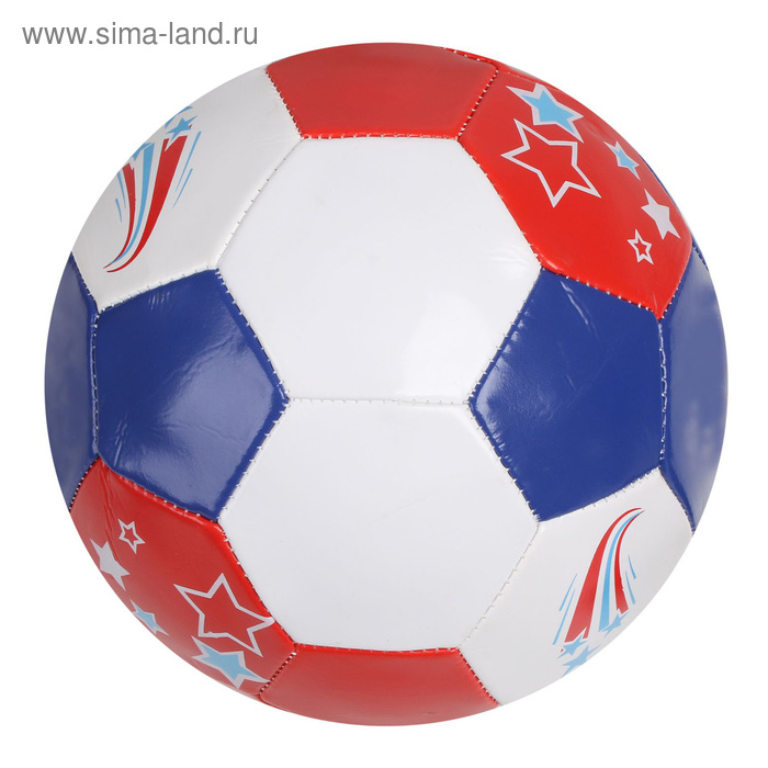 Мяч футбольный, 32 панели, PVC, 2 подслоя, машинная сшивка, размер 5 - Фото 1