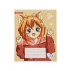 Тетрадь 24 листа в клетку "Аниме девочки", обложка мелованный картон, УФ-лак, блок 65 г/м2, МИКС (комплект 20 шт) - фото 24544419