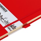 Скетчбук Sketchmarker, 210 х 300 мм, 80 листов, твёрдая обложка из искусственной кожи, красный, блок 140 г/м2 - фото 22697968