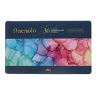 Карандаши акварельные набор 36 цветов, Finenolo, в металлическом пенале - Фото 2