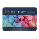 Карандаши акварельные набор 48 цветов, Finenolo, в металлическом пенале - Фото 2