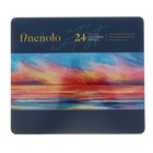 Карандаши художественные 24 цвета, Finenolo, 3.8 мм, шестигранные, в металлическом пенале - фото 9288211