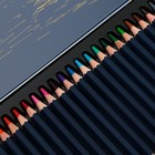 Карандаши художественные 24 цвета, Finenolo, 3.8 мм, шестигранные, в металлическом пенале - фото 9288213
