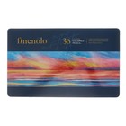 Карандаши художественные 36 цветов, Finenolo, 3.8 мм, шестигранные, в металлическом пенале - Фото 2