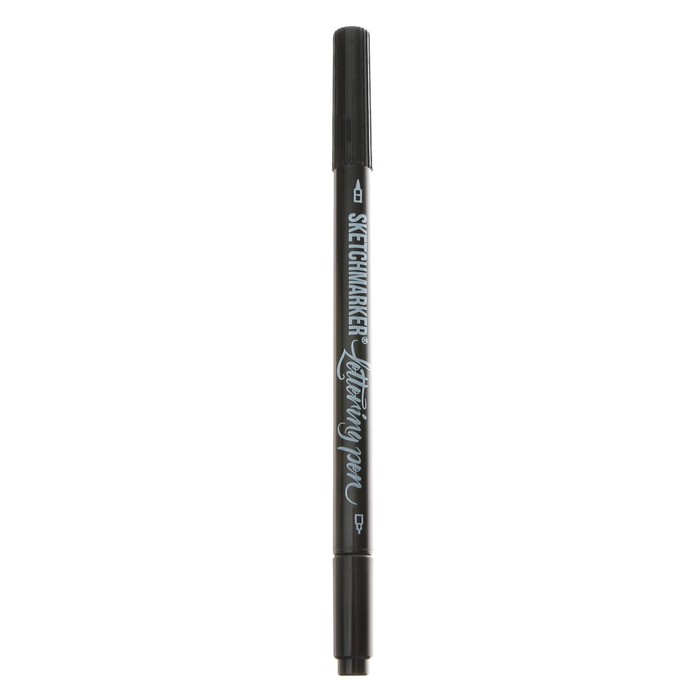 Маркер для леттеринга, Sketchmarker Lettering Pen (перо 0.7мм + кисть), чёрный