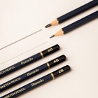Набор карандашей чернографитных разной твердости Finenolo Sketch, 8 штук, 8B-2H, в металлическом пенале - фото 9247118