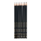 Набор карандашей чернографитных разной твердости Finenolo Sketch, 8 штук, 8B-2H, в металлическом пенале - фото 9247110