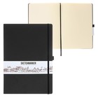 Скетчбук Sketchmarker, 210 х 300 мм, 80 листов, твёрдая обложка из искусственной кожи, черный, блок 140 г/м2 - фото 10752916