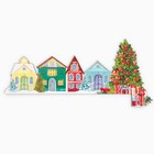 Новогодний декор на раму двери «Домики», 25.5×11.8 см - Фото 3