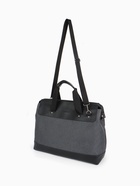 Сумка дорожная на молнии Bagsland, наружный карман, длинный ремень, тёмно-серая - Фото 8