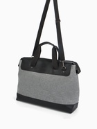 Сумка дорожная на молнии Bagsland, наружный карман, длинный ремень серая - Фото 9