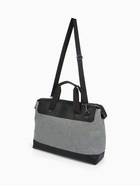 Сумка дорожная на молнии Bagsland, наружный карман, длинный ремень серая - Фото 8