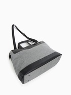 Сумка дорожная на молнии Bagsland, наружный карман, длинный ремень серая - Фото 6