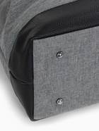 Сумка дорожная на молнии Bagsland, наружный карман, длинный ремень серая - Фото 7